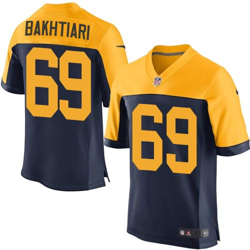 Nike Packers #69 David Bakhtiari Navy Blue Alternate Men's Stitched NFL New Elite Jersey - Click Image to Close